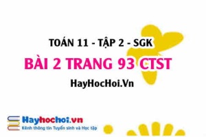 Bài 2 trang 93 Toán 11 tập 2 Chân trời sáng tạo